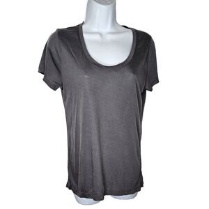 J.Crew Gray Lyocell Scoop Neck Short Sleeve T-Shirt Women's Size S NWT